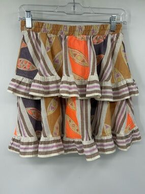 Devotion Twins Miki Skirt Geometric Pull On Mini Size S/M